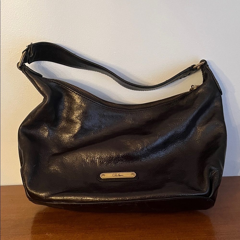Cole Haan Black Leather Hobo Bag